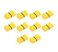 sourcing map Plastic Straight Slide Potentiometer Flat Push Knob Insert Shaft 4x1mm Yellow 10pcs