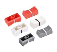 sourcing map Plastic Straight Slide Potentiometer Flat Push Knob Insert Shaft 4x2mm Grey White Red 15pcs