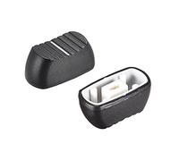 sourcing map Plastic Straight Slide Potentiometer Flat Push Knob Insert Shaft 4x2mm White Black 10pcs