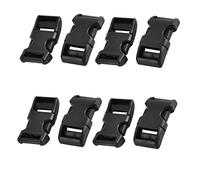 sourcing map Plastic Suitcase Backpack Strap Connecting Side Quick Release Buckle 15mm 6pcs Black