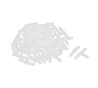 sourcing map Plastic T Shape 3 Way Aquarium Hose Air Line Tubing Connectors 60pcs