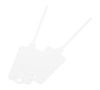 sourcing map Plastic Tags Key Label Tags, for Plastic Tie Mark Product Identification Tags,Valve Marking,Outdoor Tagging, 1.5x2.5 Inch White 25Packs