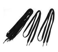 sourcing map Plastic Tip Sport Sneaker Casual Shoes Flat Bootlaces Shoelaces 3 Pairs Black 45 5/8 x 3/8 in/116 ×1cm (L*W)