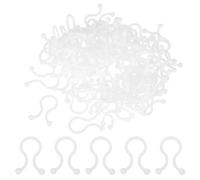 sourcing map Plastic U Shape Twist Lock Cable Wire Ties 10mm Dia 100 Pcs White