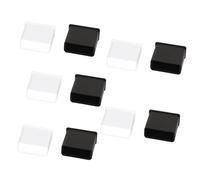 sourcing map Plastic USB A Male Anti-Dust Stopper Cap Cover 10Pcs Black Clear