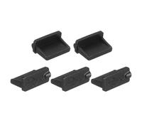 sourcing map Plastic USB Port Cover, 5Pcs Computer Laptop Anti Dust Cover Dust Plug Caps, Anti Dust Stopper Protector Plugs for Desktop Computers, Stereos, Monitors, Laptops (Black)