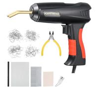 sourcing map Plastic Welder Kit 200W Soldering Gun with 200pcs 4 Type Hot Staplers & Pliers & Rods Kits Plastic Welding Machine for Car Bumper Repair Most Plastic Repair, Black