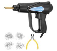 sourcing map Plastic Welder Kit 70W Soldering Gun with 400pcs 4 Type Staplers & Pliers Plastic Welding Machine Kit for Car Bumper Repair Most Plastic Repair, Black