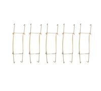 sourcing map Plate Hanger, 12-inch U Type Zinc Plated Invisible Wall Decorative Hooks with Tip Protectors, 5 Pcs