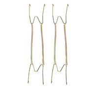 sourcing map Plate Hanger, 16-inch W Type Zinc Plated Invisible Wall Decorative Hooks, 2 Pcs