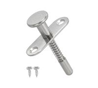 sourcing map Plunger Latches 2.36 x 1.77 Spring Loaded Latch Cabinet with 2 Pcs M4 Screw Screws Spring-Loaded Bolt Plunger Latch for Furniture Bed Door Silver