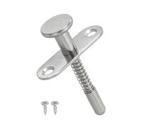 sourcing map Plunger Latches 2.56 x 1.77 Spring Loaded Latch Cabinet with 2 Pcs M4 Screw Screws Spring-Loaded Bolt Plunger Latch for Furniture Bed Door Silver