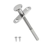 sourcing map Plunger Latches 3.15 x 1.77 Spring Loaded Latch Cabinet with 2 Pcs M4 Screw Screws Home Spring-Loaded Bolt Plunger Latch for Furniture Bed Door Silver