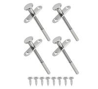 sourcing map Plunger Latches 3.15 x 1.77 Spring Loaded Latch Cabinet with 8 Pcs M4 Screw Screws Home Spring-Loaded Bolt Plunger Latch for Furniture Bed Door Silver