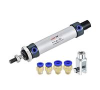 sourcing map Pneumatic Air Cylinder 20mm Bore 50mm Stroke with Y Connector and Quick Fittings, MAL 20x50, for Automatic Equipment