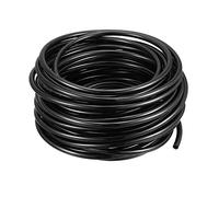sourcing map Pneumatic Air Tubing, 6mm OD x 4mm ID 12m(39.4ft) PU Polyurethane Air Compressor Tubing Hose Pipe Black