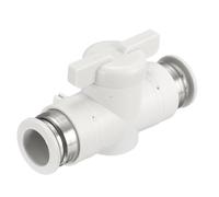 sourcing map Pneumatic BUC Push to Connect Fitting Ball Valve 14mm Tube OD Air Flow Control Valve Tube Fittings Straight Union Connect Adapter Air Quick Connect Air Hose Fitting