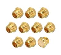 sourcing map Pneumatic Muffle, 1/4" NPT Male Long Exhaust Muffler Solenoid Valve Brass Muffler Noise Silence Air Cylinder Accessories for Valve, 10 Set