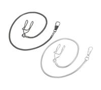 sourcing map Pocket Watch Chain, Alloy Vintage Pocket Watch Chains with Lobster Clasps for Men Vests Suits Formal Clothes,Black,Silver