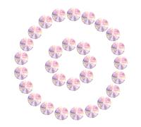 sourcing map Pointed Back Rhinestones, 40 Pcs 12mm Round Glass Rhinestone Faceted Crystal Cabochon Gems for Brooch, DIY Crafts, Jewelry Making, Cloth Decoration (Pink Blue)