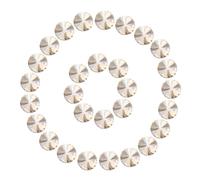 sourcing map Pointed Back Rhinestones, 40 Pcs 12mm Round Glass Rhinestone Faceted Crystal Cabochon Gems for Brooch, DIY Crafts, Jewelry Making, Cloth Decoration (Light Pink)