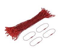 sourcing map Polyester Rope Hang Tag String Snap Lock Pins Loop Price Tag Fastener Plastic Tags Ties 190mm/7.48 Inch Length,0.8mm/0.03 Inch Dia,Pack of 100,Red