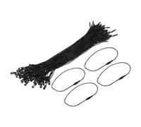 sourcing map Polyester Rope Hang Tag String Snap Lock Pins Loop Price Tag Fastener,Plastic Tags Ties,190mm/7.48 Inch Length,1mm/0.04 Inch Dia,Pack of 200,Black