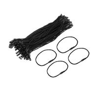 sourcing map Polyester Rope Hang Tag String Snap Lock Pins Loop Price Tag Fastener,Plastic Tags Ties 190mm/7.48 Inch Length,1.5mm/0.06 Inch Dia,Pack of 100,Black