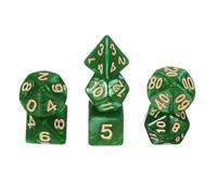 sourcing map Polyhedral Dice Set, 7 Pcs Acrylic Dice for Role Playing Table Games Tabletop Gaming Accessories, Pearlescent Apple Green