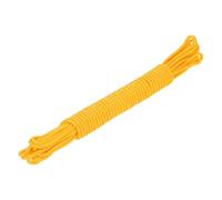 sourcing map Polypropylene Rope Braid Cord 15M/49.2ft 7mm Dia Yellow for Indoor Outdoor Camping Clothes Line