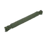 sourcing map Polypropylene Rope Braid Cord 15M/49.2ft 8mm Dia Dark Green for Indoor Outdoor Camping Clothes Line