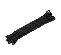 sourcing map Polypropylene Rope Braid Cord 45M/147.7ft 7mm Dia Black for Indoor Outdoor Camping Clothes Line