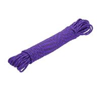 sourcing map Polypropylene Rope Diamond Braid Nylon Cord 1/4" 98ft/30m High Strength for Indoor Outdoor Camping Boating Clothes Line - 6mm,Purple/Black