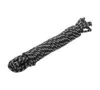 sourcing map Polypropylene Rope Diamond Braid Nylon Cord 3/8" 50ft/15m High Strength for Indoor Outdoor Camping Boating Clothes Line - 9mm,Black/White