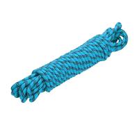 sourcing map Polypropylene Rope Diamond Braid Nylon Cord 3/8" 50ft/15m High Strength for Indoor Outdoor Camping Boating Clothes Line - 9mm,Blue/Black