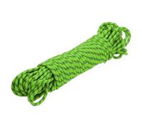 sourcing map Polypropylene Rope Diamond Braid Nylon Cord 3/8" 98ft/30m High Strength for Indoor Outdoor Camping Boating Clothes Line - 9mm,Green/Black