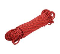sourcing map Polypropylene Rope Diamond Braid Nylon Cord 3/8" 98ft/30m High Strength for Indoor Outdoor Camping Boating Clothes Line - 9mm,Red/Black