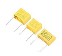 sourcing map Polypropylene Safety Capacitors Assortment Kit DIP 275VAC X2 MKP 3 Value - 0.22uF 0.33uF 0.47uF 15 Pcs