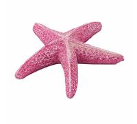 sourcing map Polyresin Aquarium Fish Tank Artificial Emulational Starfish Sea Star Shape Ornament Pink