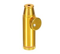 sourcing map Portable Pepper Shaker, 2.2 Inch Metal Spice Dispenser, Mini Leakproof Salt Shaker Spice Container Round-Shaped for Kitchen Travel Cooking Outdoor Camping Picnic, Gold