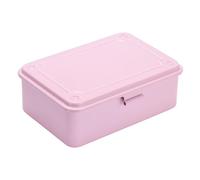 sourcing map Portable Steel Tool Box, 5.9" x 4.0" x 1.8" with Metal Latch Trunk Tool Storage Box Metal Organizer Mountain Toolbox for Garage Warehouse Workshop Household, Pink