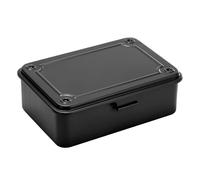 sourcing map Portable Steel Tool Box, 5.9" x 4.0" x 1.8" with Metal Latch Trunk Tool Storage Box Metal Organizer Mountain Toolbox for Garage Warehouse Workshop Household, Black