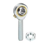 sourcing map POSB5L 5/16 Inch Male Rod End Bearing, 5/16-24 UNF Left Hand Male Thread Rod End with Jam Nuts for Agriculture, Machinery, CNC Equipment (ABEC3)
