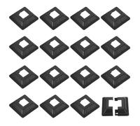 sourcing map Post Skirt, 16pcs 25x25mm/1"x1" Plastic Split Style Post Base Cover Trim Skirt for Fence Stair Handrail Railing Porch, 72x72mm/2.8"x2.8"(Overall)