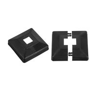 sourcing map Post Skirt, 2pcs 20x20mm/0.8"x0.8" Plastic Split Style Post Base Cover Trim Skirt for Fence Stair Handrail Railing Porch, 88x88mm/3.46"x3.46"(Overall)