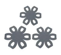 sourcing map Pot and Pan Protectors, Set of 3, 3 Different Size Pot Separator for Stacking Felt Pan Protectors Dividers with Holes for Protecting Glass Ceramic Plates Cookware, Gray