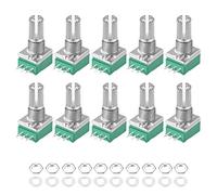 sourcing map Potentiometer B5K Ohm Variable Resistors Single Turn Rotary Carbon Film Taper RV097NS 10pcs
