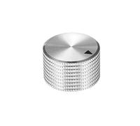 sourcing map Potentiometer Knob Silver Tone Aluminum Rotary Knob 25mmx15mm Volume Control Knob