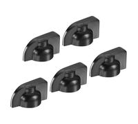 sourcing map Potentiometer Knobs Bakelite 19.5x16mm Volume Control Knob Cap for Guitar Bass,Volume Control,Mechanical Switch, Appliances,Audio 6mm Hole with 5PCS Set Screw Black 5PCS Handle
