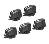 sourcing map Potentiometer Knobs Bakelite 22.5x19mm Volume Control Knob Cap for Guitar Bass,Volume Control,Mechanical Switch, Appliances,Audio 6mm Hole with 5PCS Set Screw Black 5PCS Handle